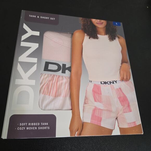 DKNY Women's 2 Piece Tank And Short Set Size Large - Picture 1 of 5